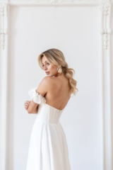 minimalistyczna suknia ślubna, suknia ślubna mielec, gładka suknia ślubna
